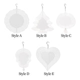 Maxbell Heat Sublimation Wind Chimes Blank, Metal Crafts Hollow Out Wind Turntable Round