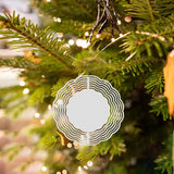 Maxbell Heat Sublimation Wind Chimes Blank, Metal Crafts Hollow Out Wind Turntable Round