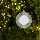 Maxbell Heat Sublimation Wind Chimes Blank, Metal Crafts Hollow Out Wind Turntable Round