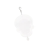 Maxbell Heat Sublimation Wind Chimes Blank, Metal Crafts Hollow Out Wind Turntable Skull