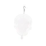 Maxbell Heat Sublimation Wind Chimes Blank, Metal Crafts Hollow Out Wind Turntable Skull