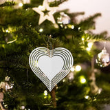 Maxbell Heat Sublimation Wind Chimes Blank, Metal Crafts Hollow Out Wind Turntable Heart