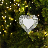 Maxbell Heat Sublimation Wind Chimes Blank, Metal Crafts Hollow Out Wind Turntable Heart