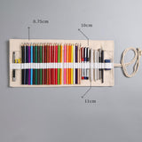 Maxbell Pencil Wrap Case Foldable Pencil Organizer Bag for Stationery Office 36 Slots