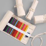 Maxbell Pencil Wrap Case Foldable Pencil Organizer Bag for Stationery Office 36 Slots