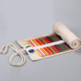 Maxbell Pencil Wrap Case Foldable Pencil Organizer Bag for Stationery Office 36 Slots