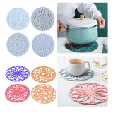 Maxbell 4Pcs Silicone Resin Casting Coaster Tools DIY Home Decor Crafts Handmade