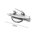 Maxbell Brooch Blank Round Tray with Pin and Hair Clip Metal Durable for Hairdresser