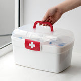 Maxbell Family First Aid Medical Box Container with Handle Portable for Car Family L