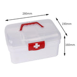 Maxbell Family First Aid Medical Box Container with Handle Portable for Car Family L
