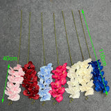 Maxbell Orchid Flowers Stem Plants Party Artificial Butterfly Phalaenopsis Flowers Light Blue