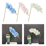 Maxbell Orchid Flowers Stem Plants Party Artificial Butterfly Phalaenopsis Flowers Light Blue