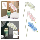 Maxbell Orchid Flowers Stem Plants Party Artificial Butterfly Phalaenopsis Flowers Light Blue