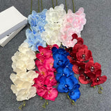 Maxbell Orchid Flowers Stem Plants Party Artificial Butterfly Phalaenopsis Flowers Light Blue