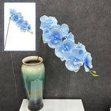 Maxbell Orchid Flowers Stem Plants Party Artificial Butterfly Phalaenopsis Flowers Light Blue
