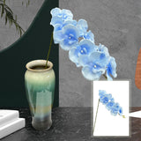 Maxbell Orchid Flowers Stem Plants Party Artificial Butterfly Phalaenopsis Flowers Light Blue