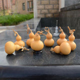 Maxbell Dried Gourd Water Bottle Satute Gourd Hip Flasks Shape Wu Lou for Office 9-12CM