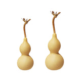 Maxbell Dried Gourd Water Bottle Satute Gourd Hip Flasks Shape Wu Lou for Office 9-12CM