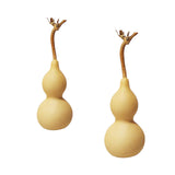 Maxbell Dried Gourd Water Bottle Satute Gourd Hip Flasks Shape Wu Lou for Office 9-12CM