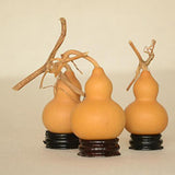 Maxbell Dried Gourd Water Bottle Satute Gourd Hip Flasks Shape Wu Lou for Office 13-15cm