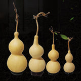 Maxbell Dried Gourd Water Bottle Satute Gourd Hip Flasks Shape Wu Lou for Office 13-15cm