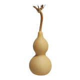 Maxbell Dried Gourd Water Bottle Satute Gourd Hip Flasks Shape Wu Lou for Office 13-15cm