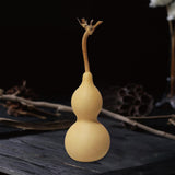 Maxbell Dried Gourd Water Bottle Satute Gourd Hip Flasks Shape Wu Lou for Office 13-15cm