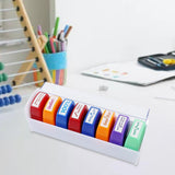 Maxbell 8Pcs Teacher Stamps Colorful Set Self Inking for Reward School Supplies