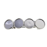 Maxbell 5x Metal Hair Clips 12mm Fashion Hairpins Bezel Tray for Gift Daily White