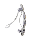 Maxbell 5x Metal Hair Clips 12mm Fashion Hairpins Bezel Tray for Gift Daily White