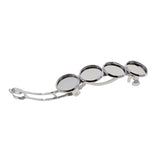 Maxbell 5x Metal Hair Clips 12mm Fashion Hairpins Bezel Tray for Gift Daily White
