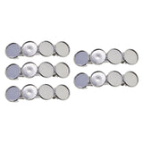 Maxbell 5x Metal Hair Clips 12mm Fashion Hairpins Bezel Tray for Gift Daily White