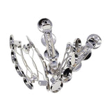 Maxbell 5x Metal Hair Clips 12mm Fashion Hairpins Bezel Tray for Gift Daily White