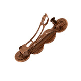Maxbell 5x Metal Hair Clips 12mm Fashion Hairpins Bezel Tray for Gift Daily Red Bronze