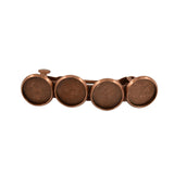 Maxbell 5x Metal Hair Clips 12mm Fashion Hairpins Bezel Tray for Gift Daily Red Bronze