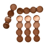 Maxbell 5x Metal Hair Clips 12mm Fashion Hairpins Bezel Tray for Gift Daily Red Bronze