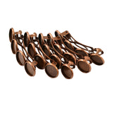 Maxbell 5x Metal Hair Clips 12mm Fashion Hairpins Bezel Tray for Gift Daily Red Bronze