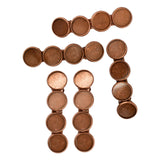 Maxbell 5x Metal Hair Clips 12mm Fashion Hairpins Bezel Tray for Gift Daily Red Bronze