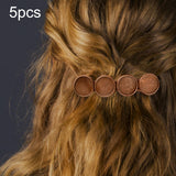 Maxbell 5x Metal Hair Clips 12mm Fashion Hairpins Bezel Tray for Gift Daily Red Bronze