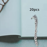 Maxbell 20Pcs Bookmarks Book Hooks Retro with Hoop Charms for Family Adults Office