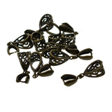 Maxbell 10x Bronze 26mm Pinch Bails for Jewelry Making Buckles Dangle Supplies