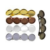 Maxbell 5Pcs Hair Clips Blank Hairgrip Hair Barrettes Base Setting 12mm Hairpin