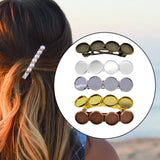 Maxbell 5Pcs Hair Clips Blank Hairgrip Hair Barrettes Base Setting 12mm Hairpin