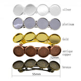 Maxbell 5Pcs Hair Clips Blank Hairgrip Hair Barrettes Base Setting 12mm Hairpin