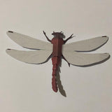 Maxbell 3Pcs Paper Crafts DIY Kits Dragonfly Model Home Office Decoration Handmade