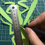 Maxbell 3Pcs Paper Crafts DIY Kits Dragonfly Model Home Office Decoration Handmade