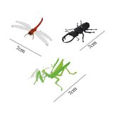 Maxbell 3Pcs Paper Crafts DIY Kits Dragonfly Model Home Office Decoration Handmade