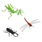 Maxbell 3Pcs Paper Crafts DIY Kits Dragonfly Model Home Office Decoration Handmade