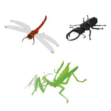 Maxbell 3Pcs Paper Crafts DIY Kits Dragonfly Model Home Office Decoration Handmade