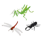 Maxbell 3Pcs Paper Crafts DIY Kits Dragonfly Model Home Office Decoration Handmade